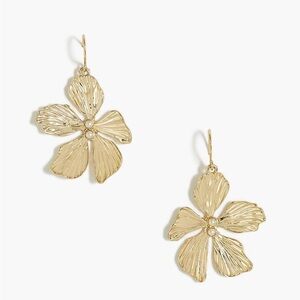 J.Crew Factory Gold Floral Earrings